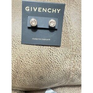 Elegant Givenchy Rose Gold Swarovski Crystal Stud Earrings- New with Tag